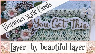 Card making Tutorial  How2 Make a Victorian style card Easy tutorial for all paper crafting levels [upl. by Yokoyama246]