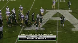 Abington vs Norwell Varsity Football  92118 [upl. by Notgnihsaw216]