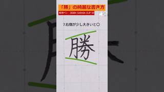 「勝」の綺麗な書き方🖊 漢字 ペン字 習字 書道 calligraphy [upl. by Hooker47]