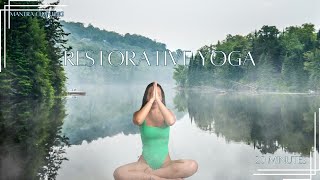 Restorative Yoga Hips and Back 20 minutes [upl. by Ahtiuqal167]