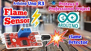 Flame Sensor — How to use Flame Sensor in Proteus 8 Professional with Arduino IDE in 2024🔥 [upl. by Jezrdna609]