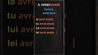 IL VERBO AVERE  FUTURO ANTERIORE [upl. by Norward]