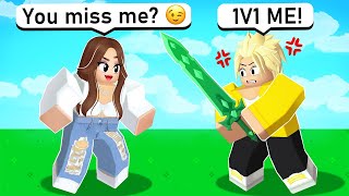 My Ex GIRLFRIEND CHEATED So I 1v1d Her Roblox Bedwars [upl. by Spoor750]