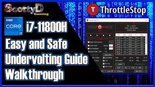 i7 11800H Undervolt Safe Quick Tutorial Plus Throttlestop Run on Start Guide Task Scheduler [upl. by Holcomb]