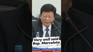 Ayon kay Rep Rodante Marcoleta na dapat mauna yung pag balangkas kesa yung tanong ng tanong [upl. by Yurik]