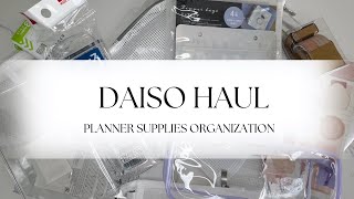 Daiso Planner Supplies Organization Haul [upl. by Nasho]