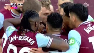 BOWEN GOAL  WEST HAM VS MANCHESTER UNITED [upl. by Blanding360]