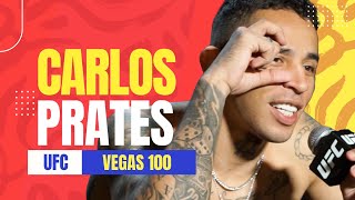 Carlos Prates claps back at dive comments after KO of Neil Magny at UFC Vegas 100 [upl. by Lusar]