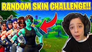 NEW  The RANDOM SKIN CHALLENGE In Fortnite Battle Royale 1HP CLUTCH [upl. by Droc]