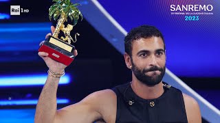 Sanremo 2023  Marco Mengoni vince la 73esima edizione del Festival con Due vite [upl. by Katz]