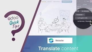 Odoo Quick Tips  Quickly translate content Website [upl. by Andee271]