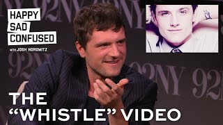 Josh Hutcherson listens and reacts to WHISTLE meme [upl. by Sanfred]