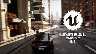 Unreal Engine 54  Matrix Awakens Citysample  Native 3440x1440 [upl. by Enomsed]