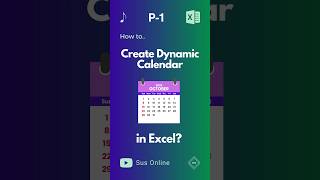 How to Create Dynamic Monthly Calendar in Excel Part1 🧑‍💻🗓️ excel exceltips [upl. by Morgen]