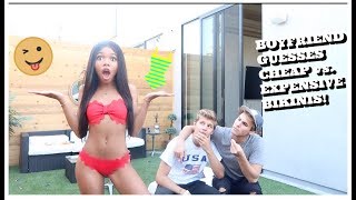 MY BOYFRIEND GUESSES CHEAP vs EXPENSIVE BIKINIS  Tealaxx2 [upl. by Vasta]