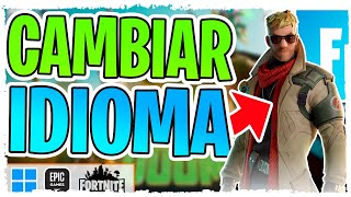 Cómo Cambiar el Idioma en Fortnite ✅ [upl. by Zandra]