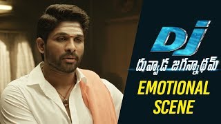 DJ Duvvada Jagannadham Scenes  Allu Arjun Emotional Scene with Vennela Kishore Parents [upl. by Nomannic]