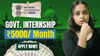 ₹5000 Stipend Wali Government Internship 🤑  Apply Now for PM Internship Yojana internship job [upl. by Shamrao]