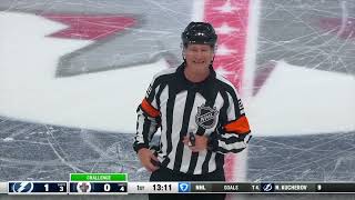 Refs refuse to call blatant goaltender interference in Jets Lightning game [upl. by Bever]