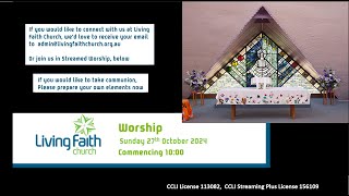 Living Faith Church Sunday 27th October 2024 [upl. by Inail]