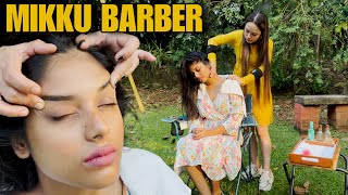 Asmr Deep tissue head massage therapy  Nature Resort by Mikku barber to Katha  Relief from Anxiety [upl. by Ahsied]