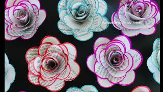 How To Make Easy Newspaper Rose Flower  Paper Craft  DIY Newspaper Flower [upl. by Aeki]