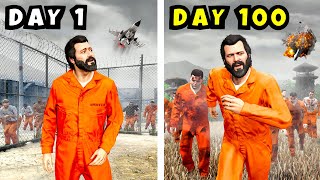 100 DAYS in PRISON in a ZOMBIE Outbreak in GTA 5 [upl. by Imuyam]