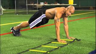 Asylum Workout Tips Shaun T  Proper Agility Ladder Pushups [upl. by Llejk]