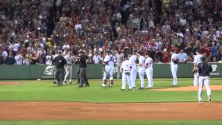 Red Sox Yankees 8182013 ARod booed hit brawl [upl. by Ailegra]