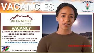 ⚒️Vacancies Uis Tin Mining Company See description for more details Closing Date 12 Aug 24 [upl. by Nageek144]