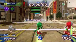 Sonic Free Riders Metropolis Speedway Expert  Free Race 1080 HD [upl. by Glennon961]