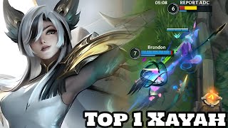 Wild Rift Xayah  Top 1 Xayah Calligraphia Skin Gameplay Rank Master [upl. by Freida]