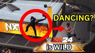 WWE 2K24 GLITCH after the MATCH IS OVER POOR TEDDY [upl. by Colby422]