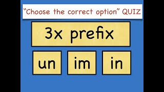 Grammar Quiz  Prefix un im in [upl. by Rhys]