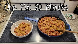 One Pot Meal  RiceARoni amp Kielbasa [upl. by Ettennod21]