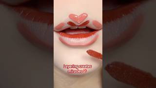 💋3D layering lips makeup 💄 😍 foryou makeup lipgloss tutorial shorts howto lips [upl. by Nolyk]