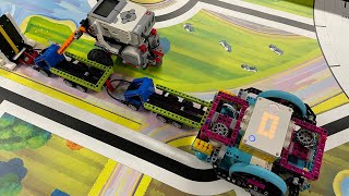 20212022 FLL CARGO CONNECT M13 Platooning Trucks solutions with EV3 and Spike Prime [upl. by Lucias]