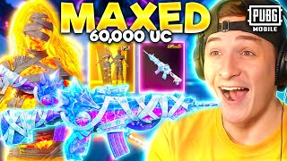 60000 UC MAXED MUMMY GLACIER ULTIMATE SET PUBG MOBILE [upl. by Stasny294]