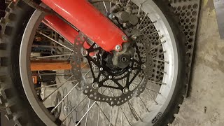 Crf300l Big Brake Upgrade [upl. by Rdnaskela]