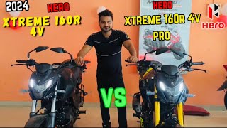 2024 Hero Xtreme 160R 4v STD Vs Pro Differences All Detailed Review [upl. by Mohun]