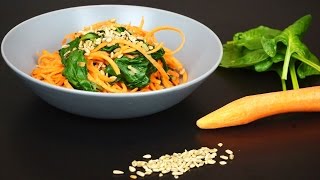 MöhrenSpaghetti mit Spinat Rezept  Der Bio Koch 786 [upl. by Reuven]