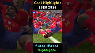 Spain vs England  21  Goal Highlights  EURO 2024  Recreate [upl. by Notsle]