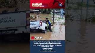 Ketua Polis Penampang selamatkan warga emas terperangkap banjir [upl. by Housum]