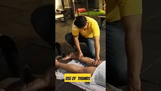 Use of thumbs👍deep tissue massage🔥asmr massage shorts [upl. by Aicirtac]