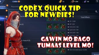 MIR4 CODEX QUICK TIP PARA DI KA MAGSISI  PARA SA MGA BEGINNERS AT SA MGA NASA LOWER MAPS PA LANG [upl. by Jeanette965]