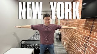 My 3k New York City Shoebox Apartment Tour 100 square foot [upl. by Olwena]