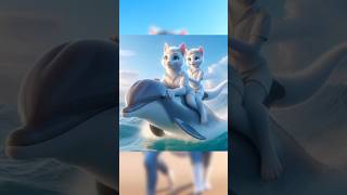 blue whalewhite cat vs black cat vs orange cat cat catvideos whitecat shortvideo animation [upl. by Ennairak463]