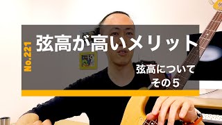 221 弦高について その5：弦高が高いメリット：右手の弦をつかんでる実感、相対的にテンションが高くなる＝サスティーンが短くなる←これがメリット [upl. by Mabelle]