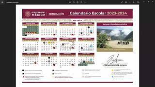 Calendario Escolar 2023 2024 SEP [upl. by Weinshienk183]