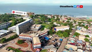 Monrovia Liberia 2024  This is how Beautiful Capital Hill looks from Above When Flying Over in 4K [upl. by Lechner707]